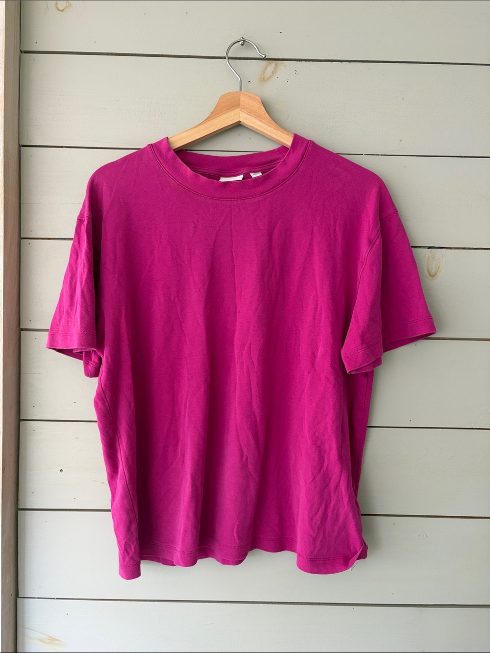 Babaton by Aritzia Fuchsia Oversized Cotton T-Shirt – Size M